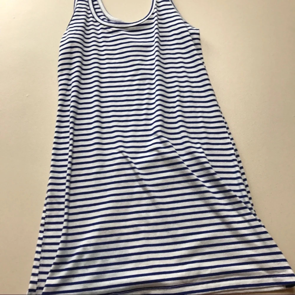 Blue and White Striped Tank Top Women's Size Small